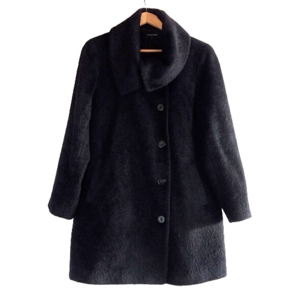 Eileen Fisher Black Alpaca Wool Coat NWOT
